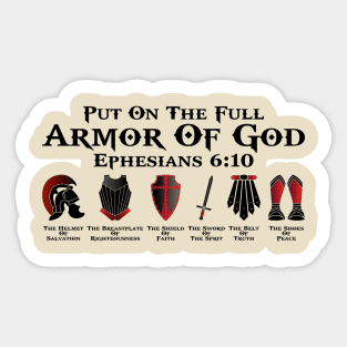 Put On The Full Armor Of God Sticker